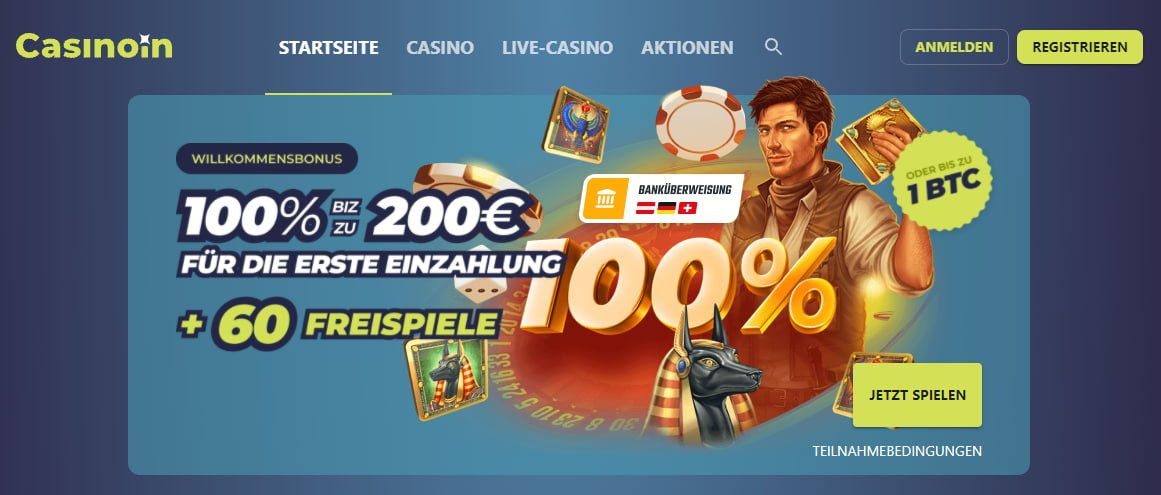 Casinoin Casino Bonus Code