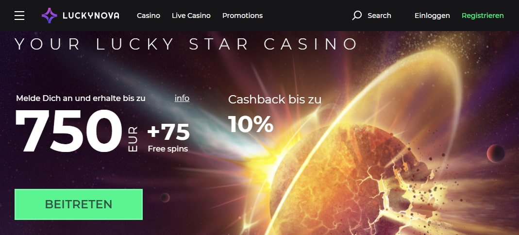LuckyNova Casino Bonus
