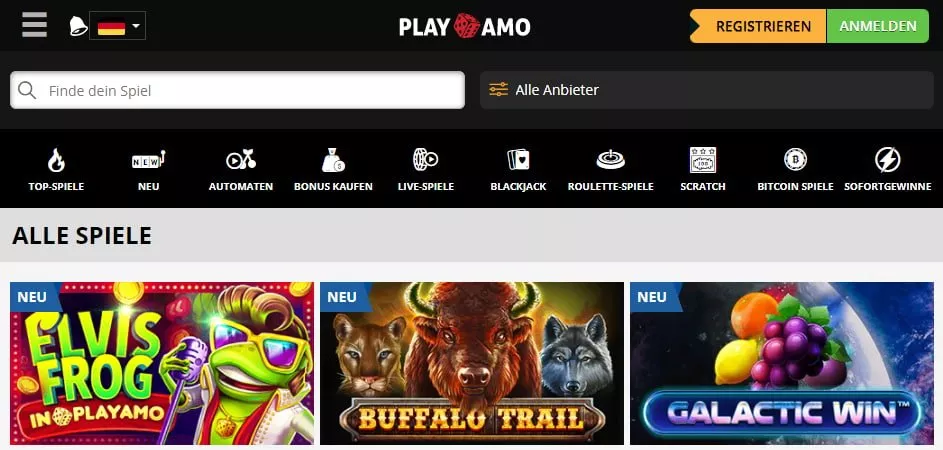 Playamo Casino Spiele und Games