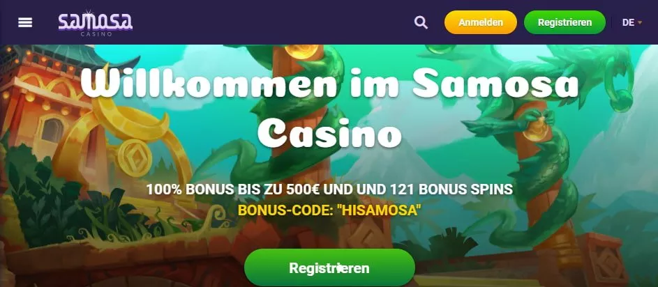Samosa Casino Bonus für Neukunden