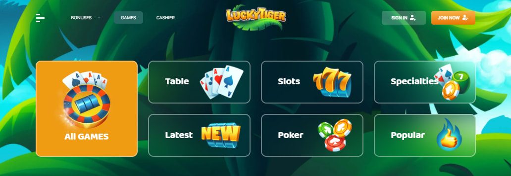 Lucky Tiger Casino Spiele