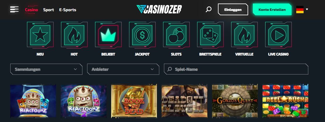 Casinozer Spiele