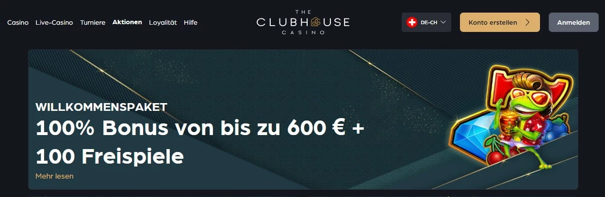 the clubhouse casino willkommensbonus