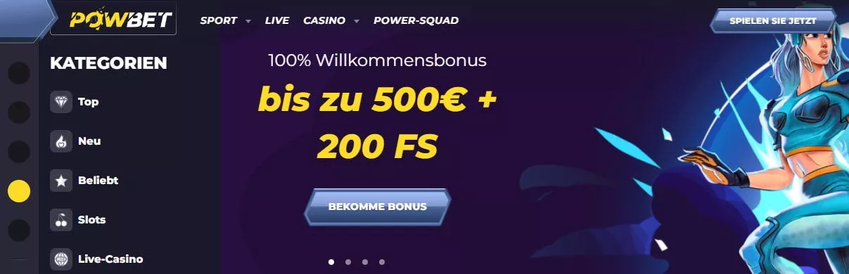 PowBet Casino Bonus