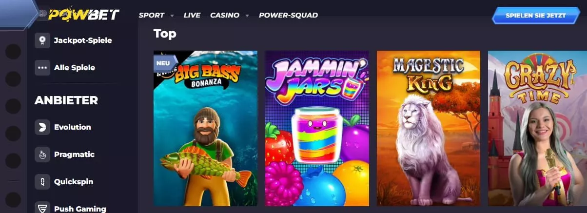 PowBet Casino Spiele 