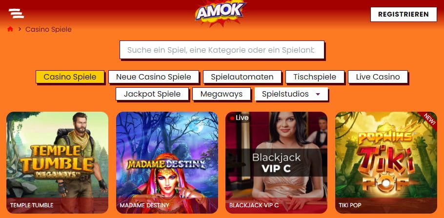 Amok Casino Spiele