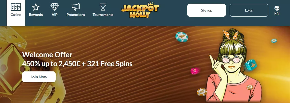 Jackpot Molly Casino Bonus