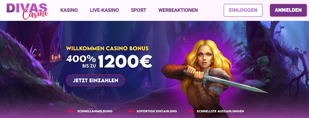 Divas Casino Bonus 