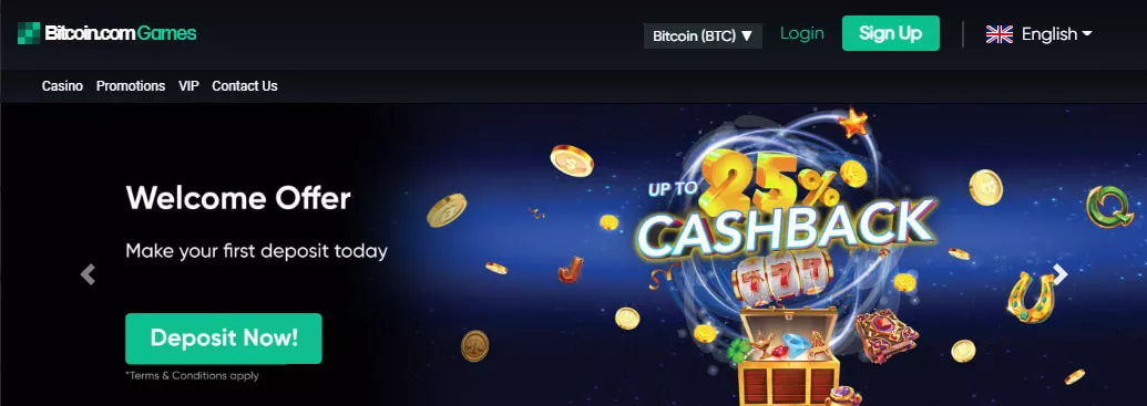 Bitcoin.com Games Casino Cashback