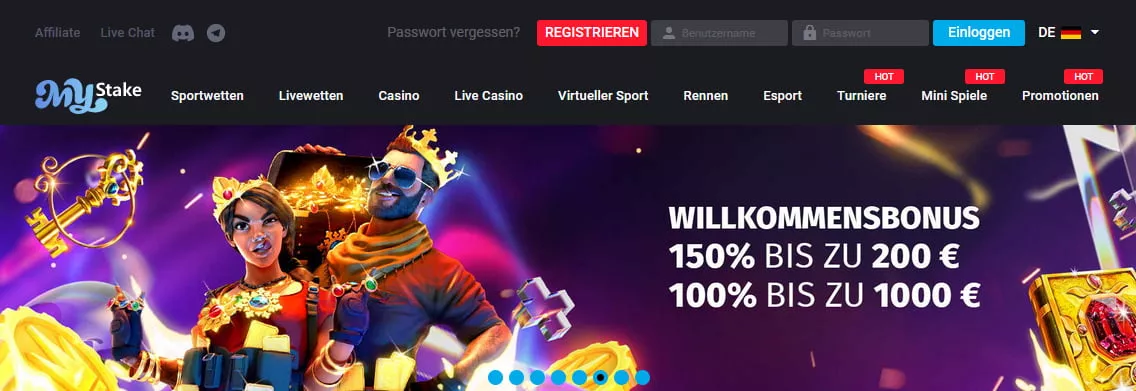 MyStake Casino Willkommensbonus